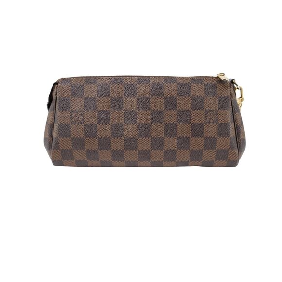 Louis Vuitton Damier Ebene Eva Clutch w/ Gold Chain - Picture 6 of 10